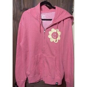 Sly Fox Threads "Not Like A Regular Mom" Pink Checkered Hoodie Size Medium